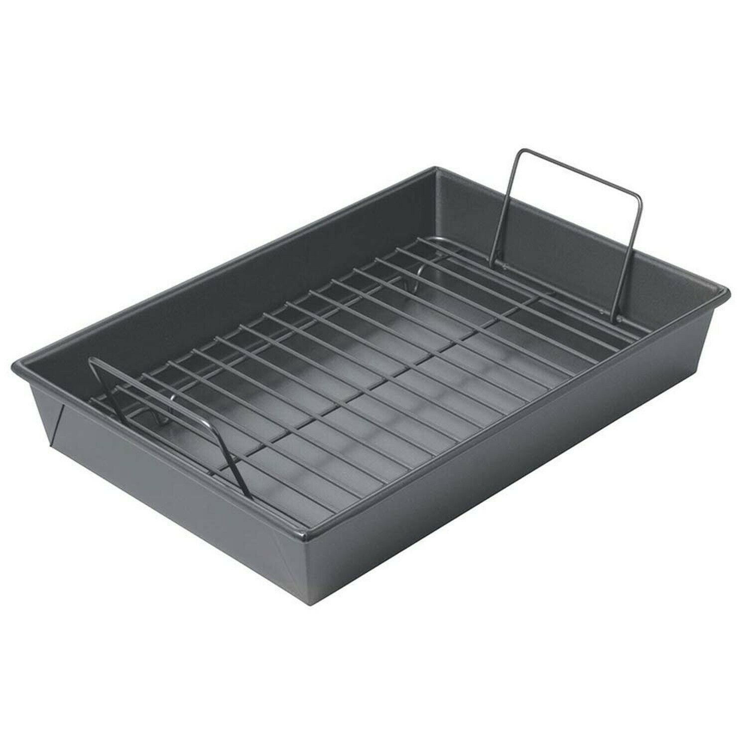 Chicago Metallic Professional Non-Stick Roast Pan with Non-Stick Rack, 13-Inc...