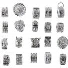 RUBYCA 40pcs Mix Lot of Silver Color Clip Lock Stopper Clasp Beads DIY fit Eu...