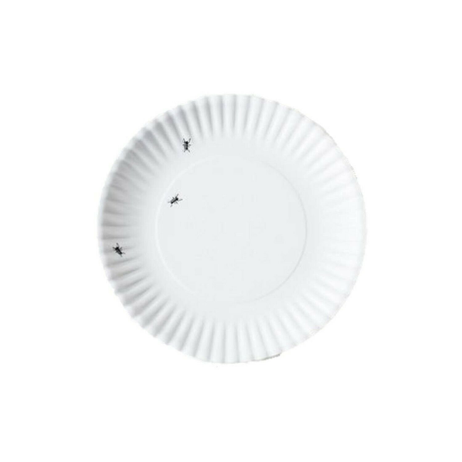 "What Is It?" Reusable White Lunch Plate with Ant Design, 7.5 Inch Melamine, ...