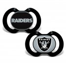 Baby Fanatic 2 Piece Pacifier Set, Oakland Raiders