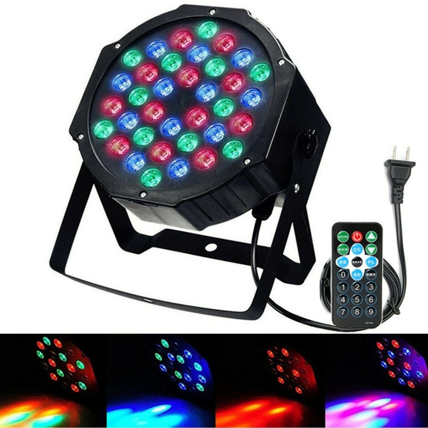 Disco Party Lights - SOLMORE LED Par Lights 36W DMX-512 RGB 36 LEDs Stage Lig...