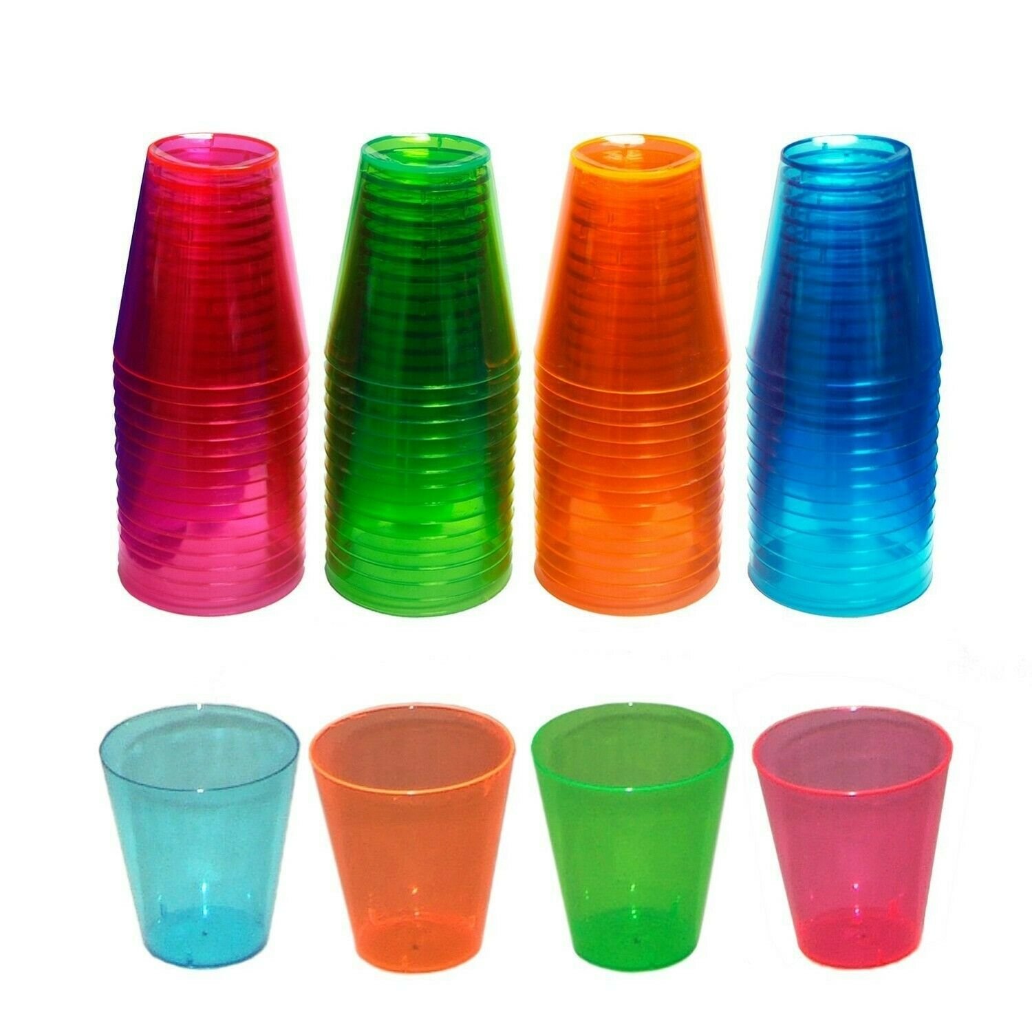 Party Essentials N26090 Hard Plastic 2-Ounce Shot/Shooter Glasses, Pack of 60...