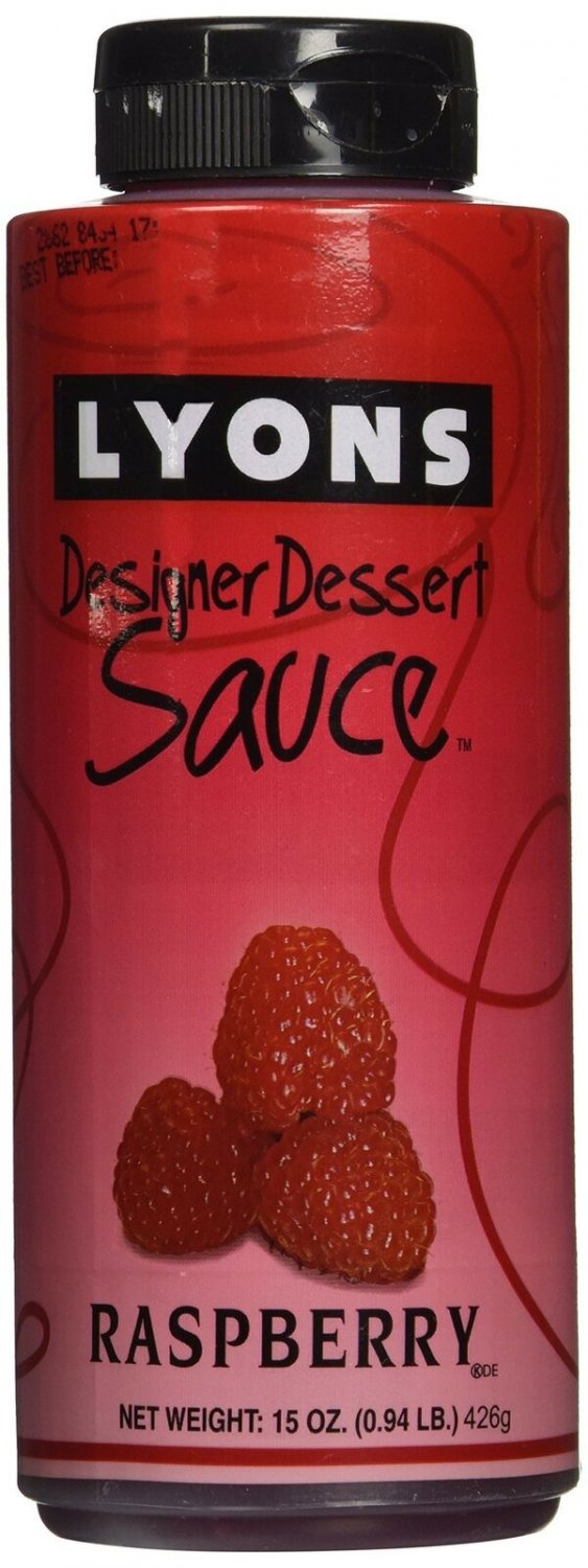15oz Raspberry Lyons Designer Dessert Syrup Sauce