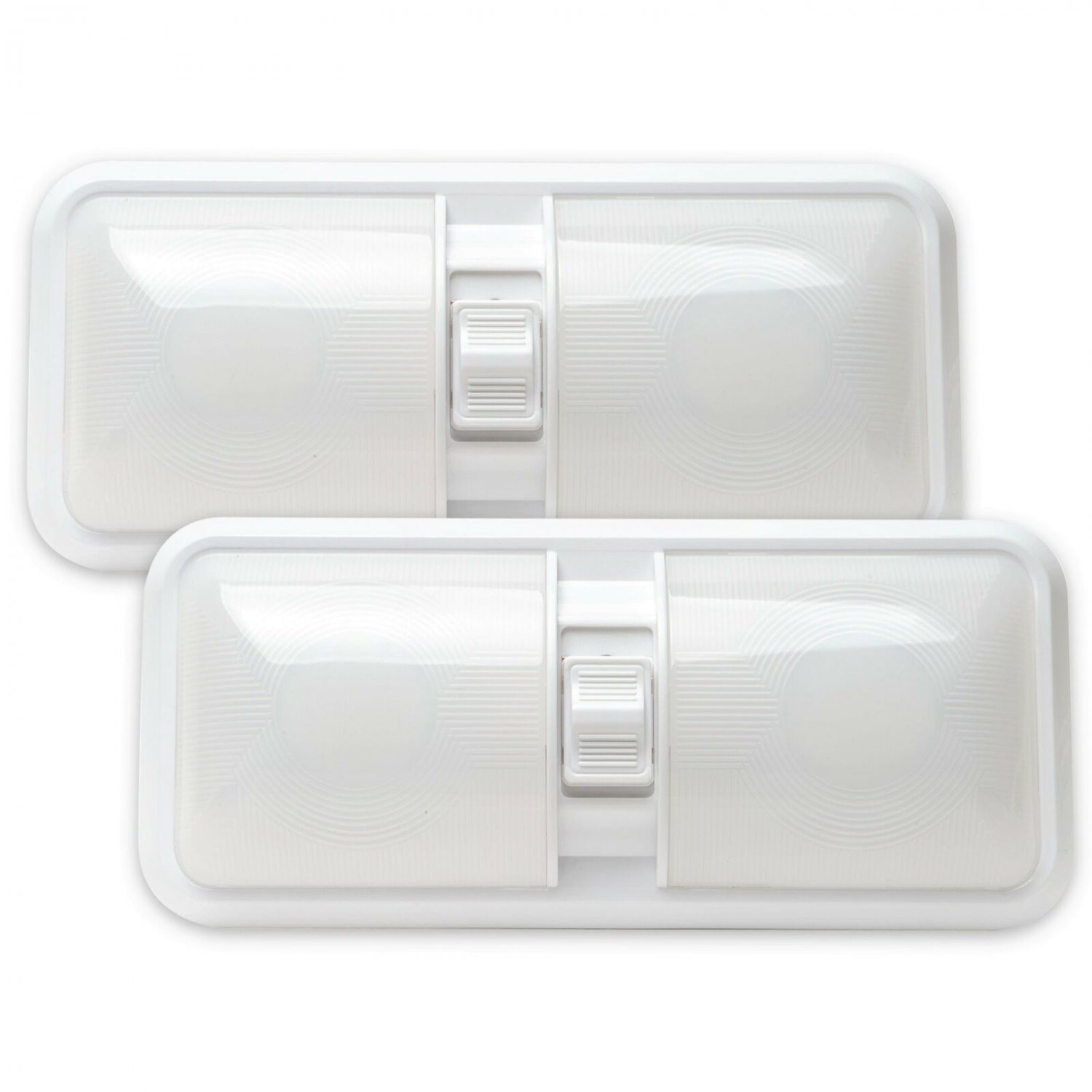 Leisure LED 2 Pack RV LED Ceiling Double Dome Light Fixture with ON/Off Switc...