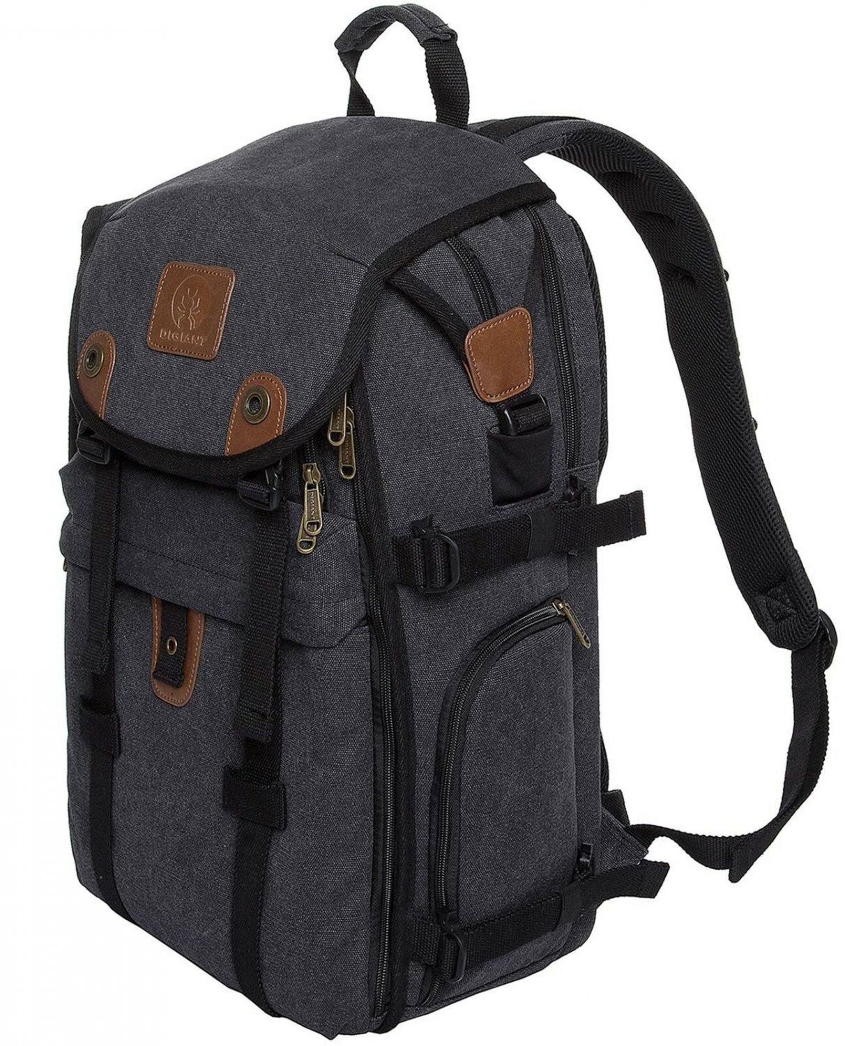 DSLR Camera Backpack, 21" Canvas Camera Bag with Rain Cover for Cameras/Lense...