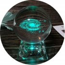 3D Galaxy Crystal Ball Night Lamp, Clear 80mm (3.15 inch) Galaxy Glass Ball w...