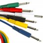 Peavey 3 Foot Colored 1/4 Inch Patch Cables, 6 Pack Multi Color
