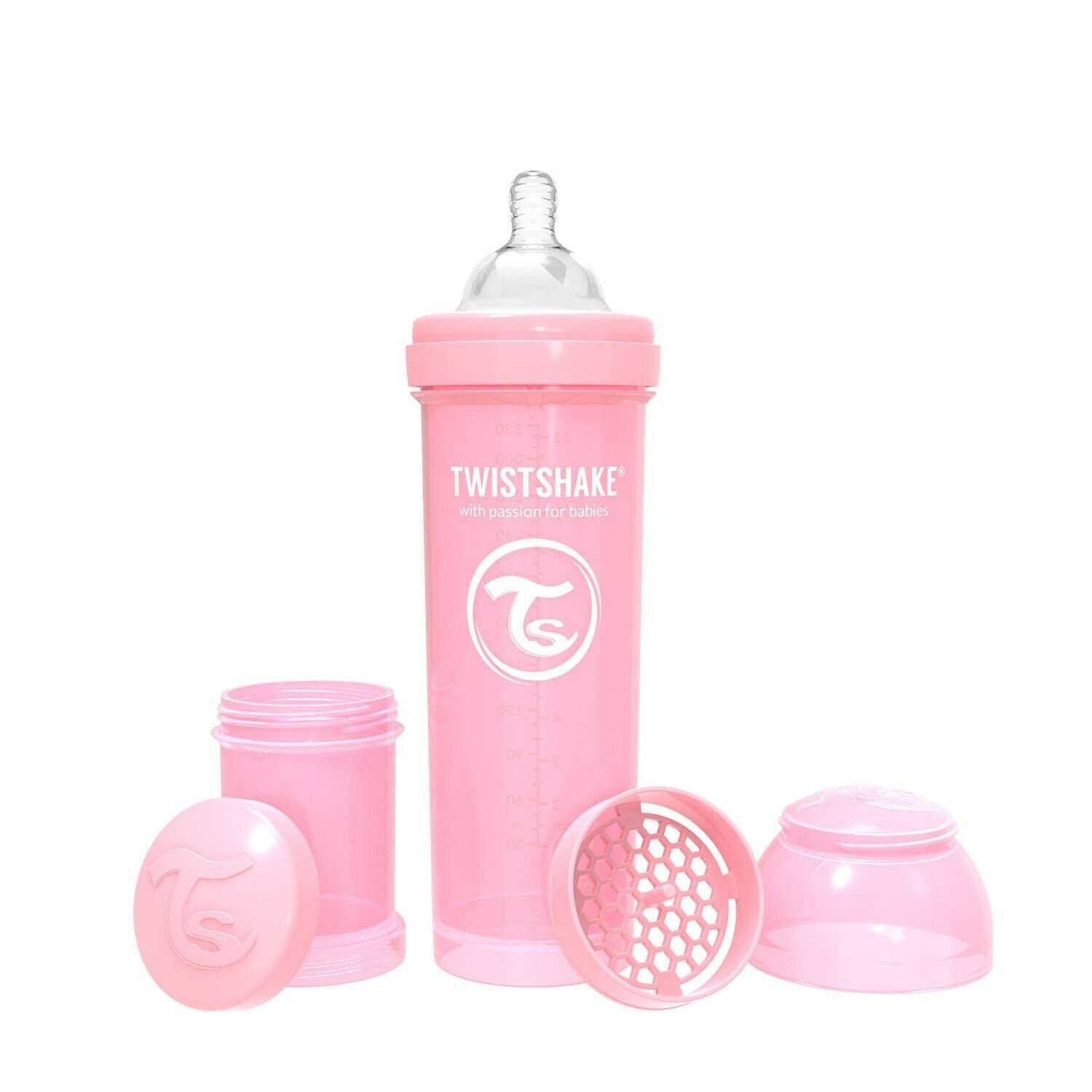 Twistshake Anti-Colic 330ml/11oz Pastel Pink