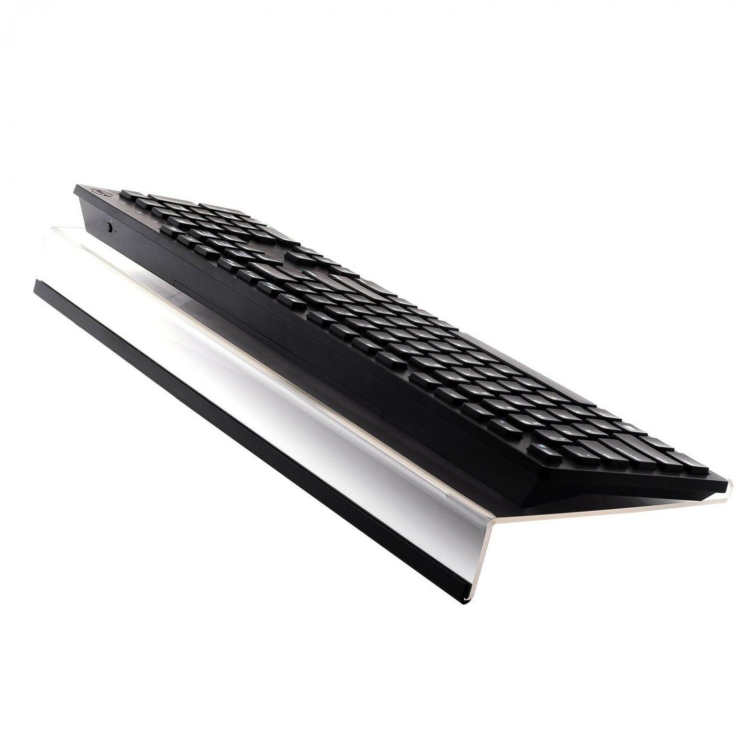 Tilted Ergonomic Computer Keyboard Stand with Rubber Strip Clear