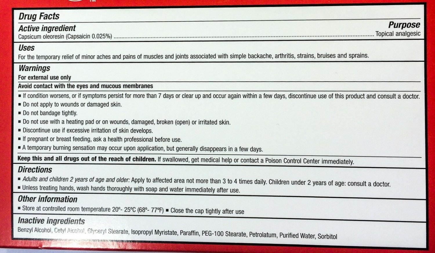 Dr. Sheffield's THERMARUB Arthritis and Muscle Pain Relief Cream Rub