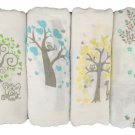 Seben Baby Muslin Swaddle Blankets 4 Pack - 100% Cotton - 47 inch x 47 inch (...