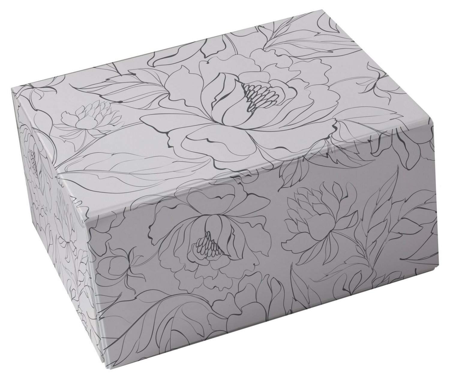 Snap-N-Store Storage Box 3-Piece Set, Small/Medium/Large, Hand Drawn Floral (...