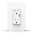 Wifi Smart Wall Outlet Receptacle - Duplex Receptacle Outlet Plug 15 Amp, Tam...