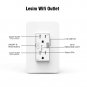 Wifi Smart Wall Outlet Receptacle - Duplex Receptacle Outlet Plug 15 Amp, Tam...