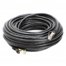 75FT Black S/FTP CAT7 Gold Plated Shielded Ethernet RJ45 Copper Cable 10 Giga...