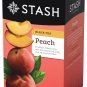 Stash Tea Peach Black Tea 20 Count Tea Bags in Foil (Pack of 6) Individual Bl...
