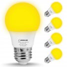 LOHAS Bug Light Bulb Yellow LED Bulbs, Outdoor Porch Lights, Amber Bedroom Ni...
