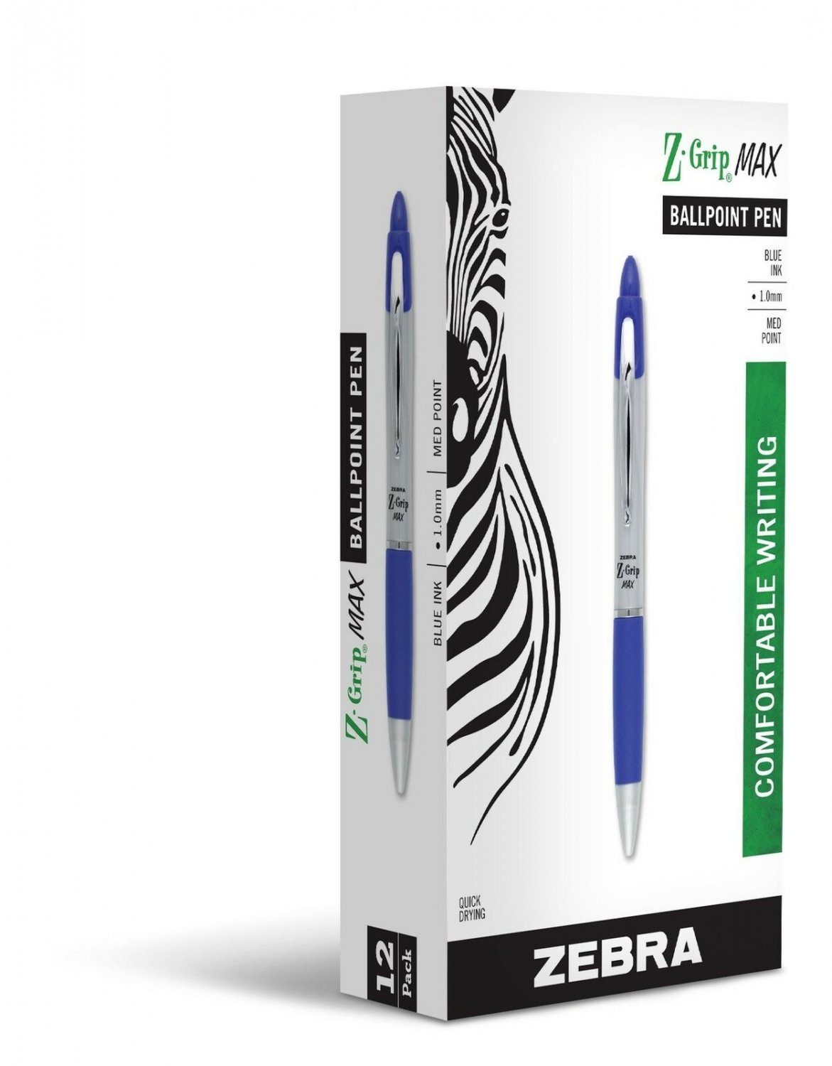 Zebra Pen Zebra Z-grip Max Retractable Ballpoint Pens (ZEB22420) Blue