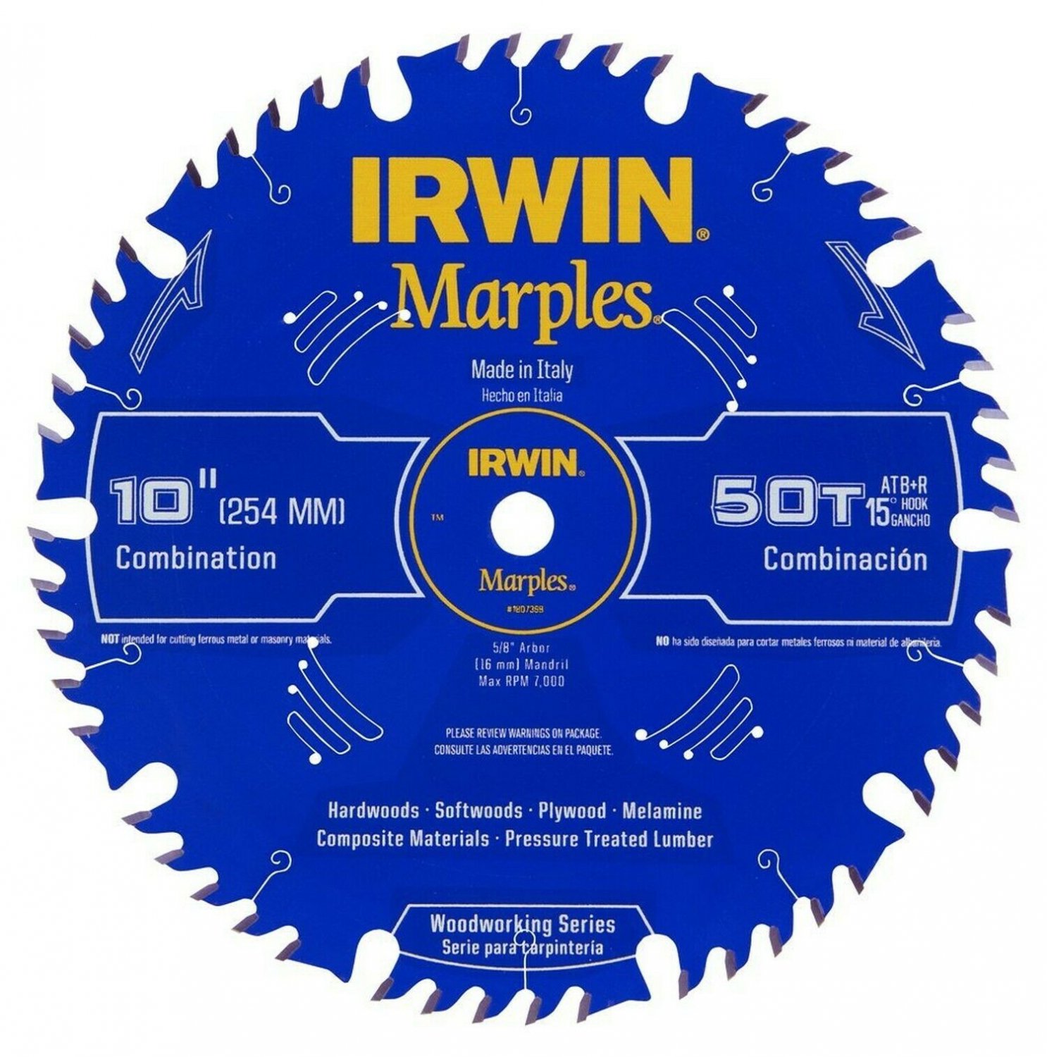 Irwin Tools  1807368 Marples Laser Cut 10-Inch 50-Tooth Alternate Tooth Bevel...