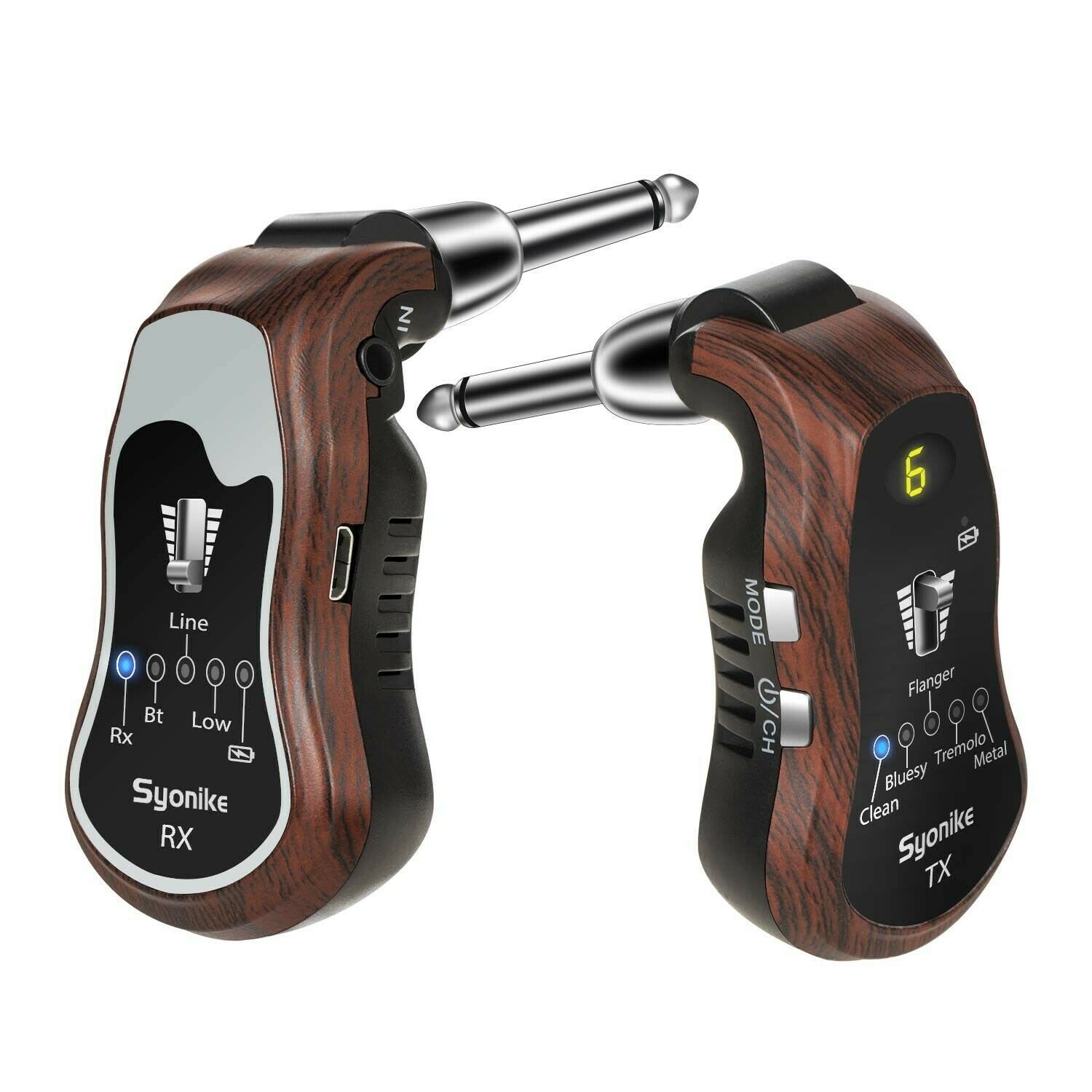 Syonike Wireless Guitar System Transmitter Receiver with 5 Built in Effects 1...