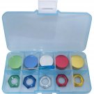 Guitar Pedal Stomp Box Switch Aluminum Topper Top Caps Assortment incl. Nut