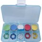 Guitar Pedal Stomp Box Switch Aluminum Topper Top Caps Assortment incl. Nut