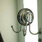 Gecko-Loc Suction Cup Double Hooks Shower Accessory Stainless Steel and Chrom...