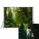 LB Jungle Forest Backdrop 7X5ft Vinyl Tropical Green Rainforest Photo Backdro...