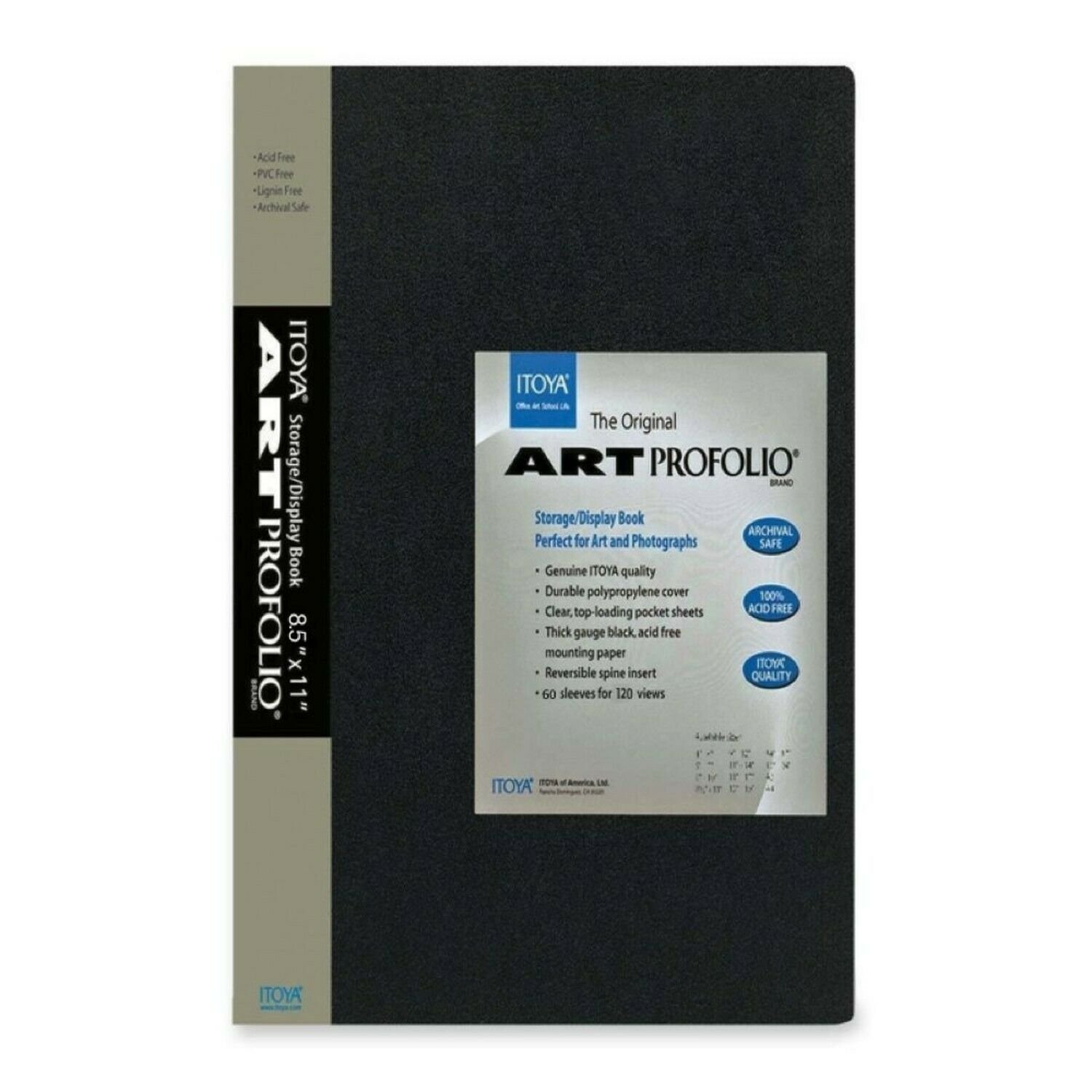 Itoya Archival Art Profolio Presentation Book - 60 - 8.5 x 11 Inches Pocket P...