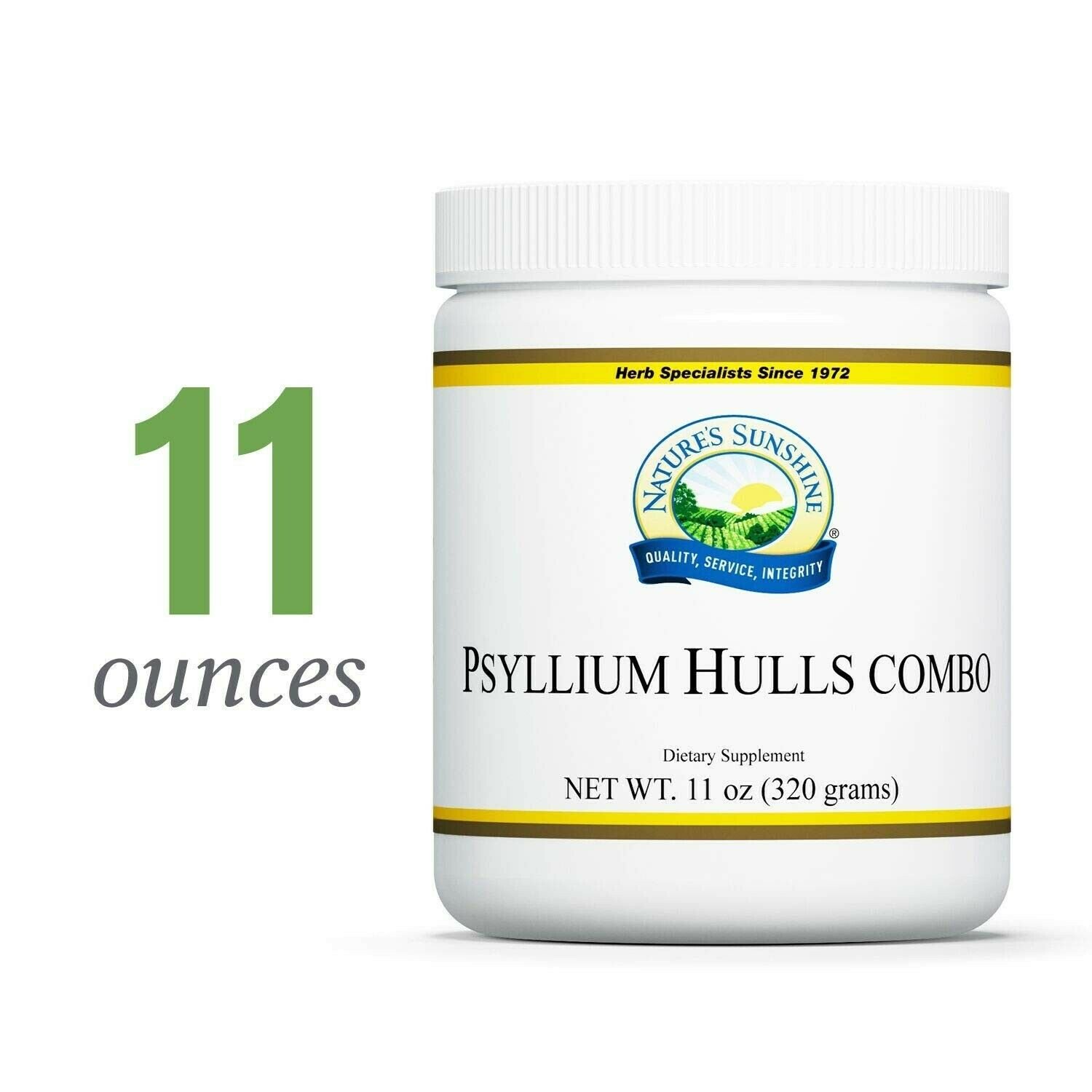 Nature's Sunshine Psyllium Hulls Combination, 11 oz. | Organic Intestinal Sys...