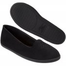 Dearfoams Women's Rebecca Microfiber Velour Closed Back Slipper 7-8 Black