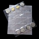 Epaler 5 Sheet 20 Pockets Plastic Coin Holders Storage Collection Money Album...