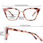 Beison Womens Cat Eye Mod Fashion Eyeglasses Frame Clear Lens Pink Leopard