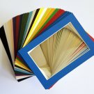 Pack of 100 Sets of 5x7 Mixed Colors Picture Mats Mattes Matting for 4x6 Phot...
