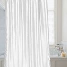 Carnation Home Fashions FSC15-FS/21 Shimmer Faux Silk Shower Curtain, White