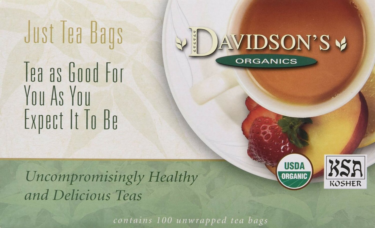 Davidson's Tea Raspberry Cream Caramel Dessert, 100-Count Tea Bags