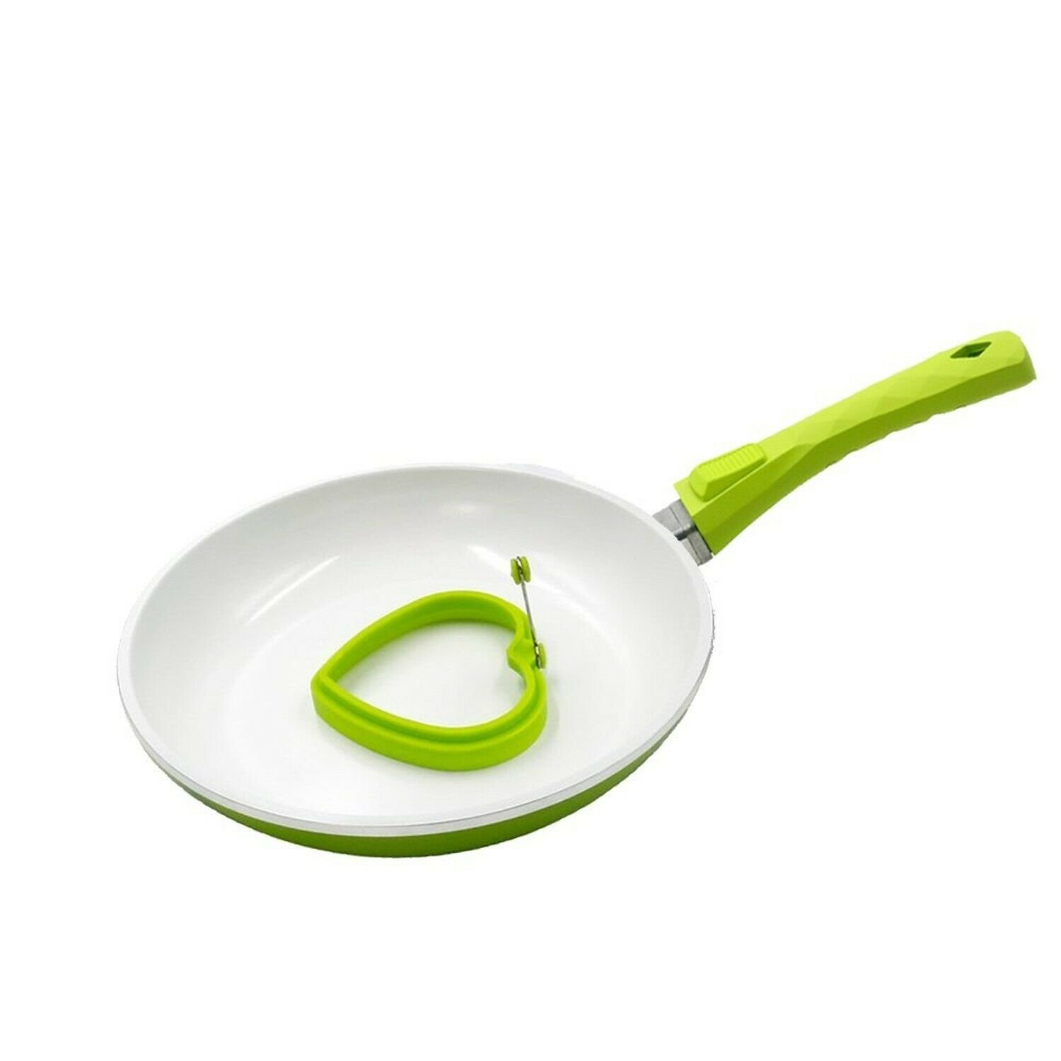 Ceramic Nonstick Frying Pan, Pococina Induction Aluminum Open Skillet with De...