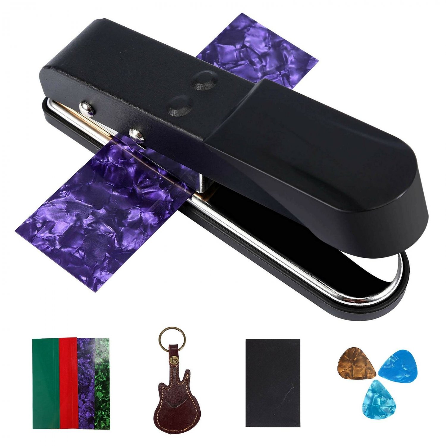 Asmuse DIY Guitar Pick Punch Premium Pick Maker with PVC Pick Holder Premium ...