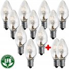 7 Watt Night Light Replacement Bulbs - 10 Pack + 2 Free, Salt Lamps & NightLi...