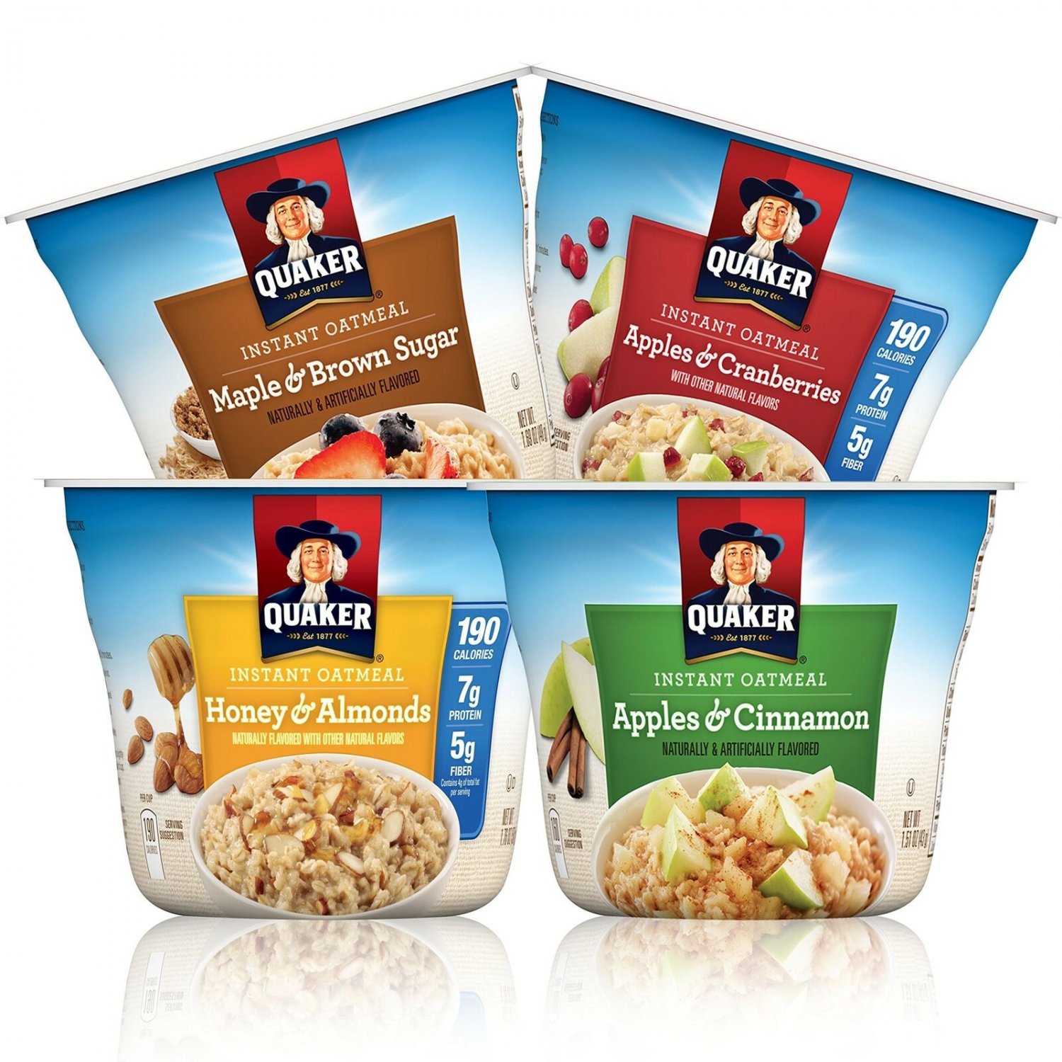 Quaker Instant Oatmeal Express Cups, Variety Pack, Breakfast Cereal (12 Count)