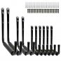 CoolYeah Garage and Garden Storage Utility Hooks with Jumbo Arm, 3 Sizes (Pac...