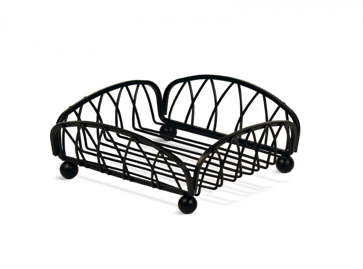 Spectrum Diversified Twist Flat Napkin Holder, Black