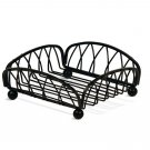 Spectrum Diversified Twist Flat Napkin Holder, Black