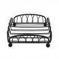 Spectrum Diversified Twist Flat Napkin Holder, Black