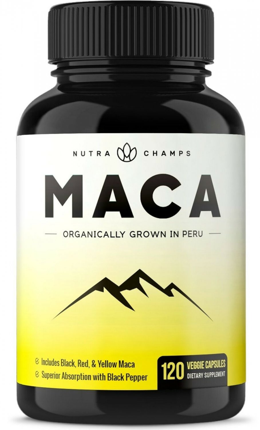 Organic Maca Root Powder Capsules - 1000mg Peru Grown - Energy, Performance, ...