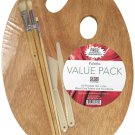 Art Advantage FAN-60/321Art Advantage Wood Palette Value-Pack with Free Brush...