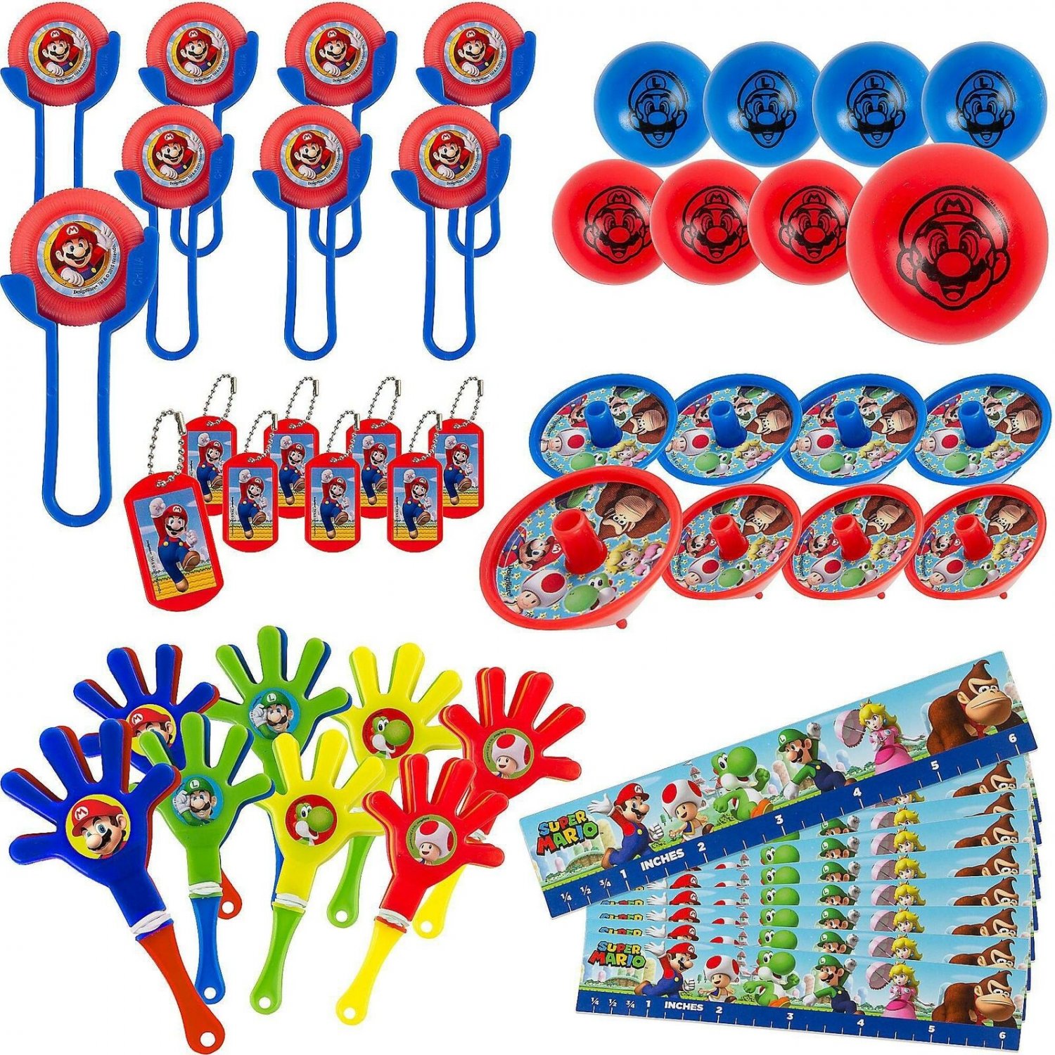 Super Mario Brothers Mega Mix Value Pack Favors, Party Favor One Size