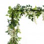 Felice Arts 2 Pcs Artificial Flowers 6.6ft/Piece Silk Wisteria Ivy Vine Green...