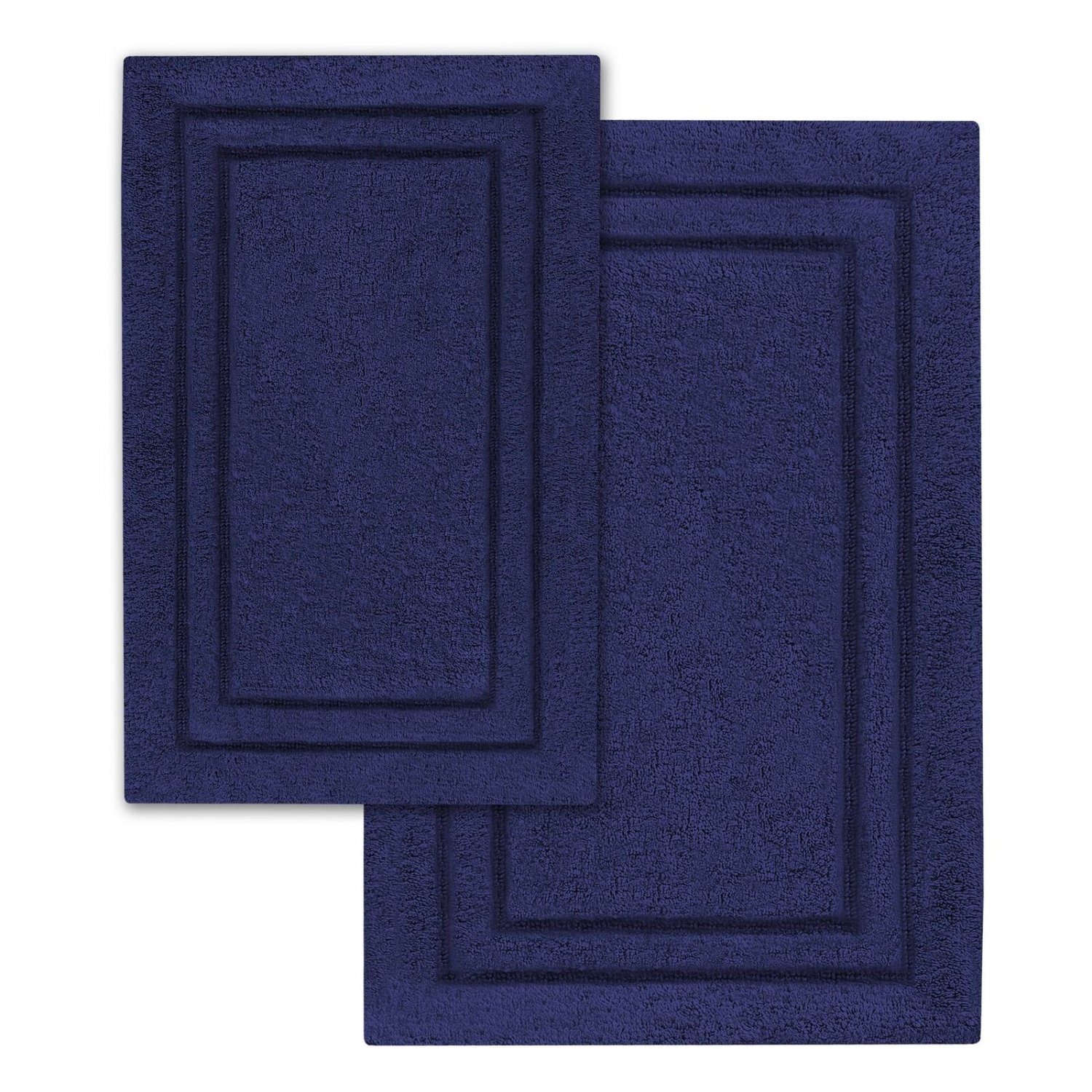 Superior 2-Pack Bath Rugs, Premium 100% Combed Cotton with Non-Slip Backing, ...