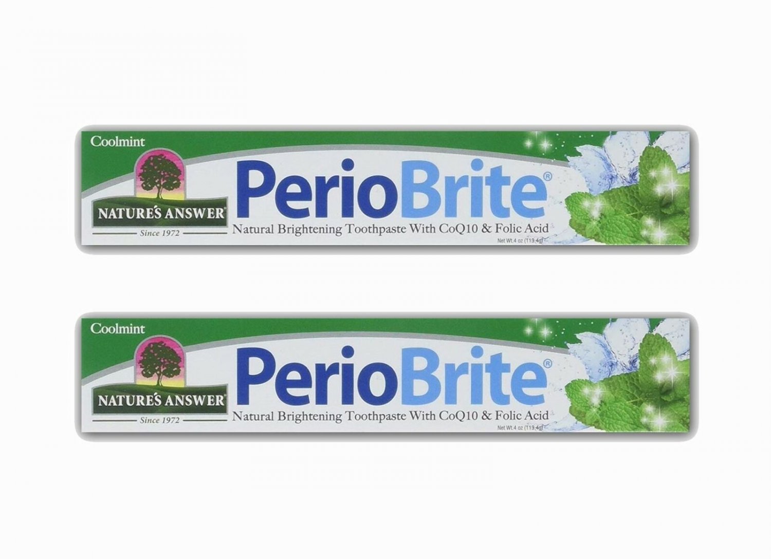 Nature's Answer PerioBrite Natural Toothpaste, Cool Mint, 4-Ounce (Pack of 2)